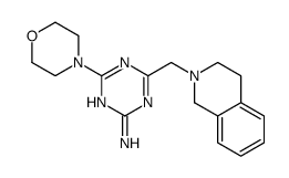 4-(3,4-dihydro-1H-isoquinolin-2-ylmethyl)-6-morpholin-4-yl-1,3,5-triazin-2-amine Structure