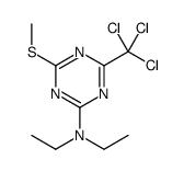 N,N-diethyl-4-methylsulfanyl-6-(trichloromethyl)-1,3,5-triazin-2-amine Structure