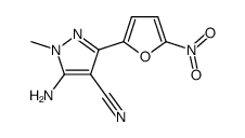 5-amino-4-cyano-1-methyl-3-(5-nitro-furan-2-yl)-pyrazole结构式