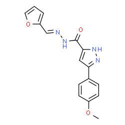 (E)-N-(furan-2-ylmethylene)-3-(4-methoxyphenyl)-1H-pyrazole-5-carbohydrazide Structure