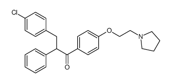 β-(p-Chlorophenyl)-α-phenyl-4'-[2-(1-pyrrolidinyl)ethoxy]propiophenone结构式