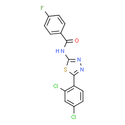 N-[5-(2,4-Dichlorophenyl)-1,3,4-thiadiazol-2-yl]-4-fluorobenzamide structure