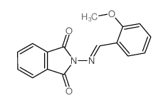 1H-Isoindole-1,3(2H)-dione,2-[[(2-methoxyphenyl)methylene]amino]-结构式