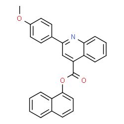 1-naphthyl 2-(4-methoxyphenyl)-4-quinolinecarboxylate structure