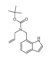 N-[tert-butoxycarbonyl] N-allyl N-[(1H-indol-7-yl)methyl]amine Structure