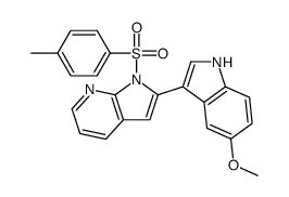 2-(5-甲氧基-1H-吲哚-3-基)-1-甲苯磺酰-1H-吡咯并[2,3-b]吡啶结构式