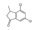 4,6-dichloro-3-methyl-2,3-dihydroinden-1-one结构式