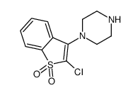 2-chloro-3-piperazin-1-yl-1-benzothiophene 1,1-dioxide Structure