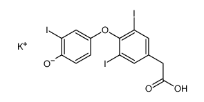 potassium,2-[4-(4-hydroxy-3-iodophenoxy)-3,5-diiodophenyl]acetate结构式
