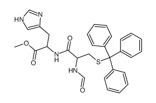 Nα-(N-formyl-S-trityl-cysteinyl)-histidine methyl ester结构式