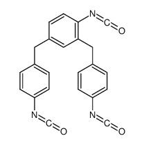 1-isocyanato-2,4-bis[(4-isocyanatophenyl)methyl]benzene Structure