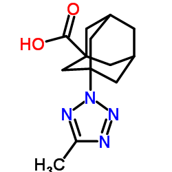 3-(5-Methyl-2H-tetrazol-2-yl)-1-adamantanecarboxylic acid结构式