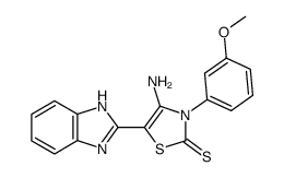 4-Amino-5-(1H-benzoimidazol-2-yl)-3-(3-methoxy-phenyl)-3H-thiazole-2-thione Structure
