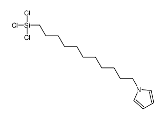 trichloro(11-pyrrol-1-ylundecyl)silane结构式