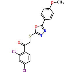 1-(2,4-Dichlorophenyl)-2-{[5-(4-methoxyphenyl)-1,3,4-oxadiazol-2-yl]sulfanyl}ethanone Structure