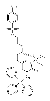 L-Tyrosine, O-(2-tosyloxyethyl)-N-trityl, tert-butyl ester Structure