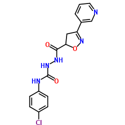 N-(4-Chlorophenyl)-2-{[3-(3-pyridinyl)-4,5-dihydro-1,2-oxazol-5-yl]carbonyl}hydrazinecarboxamide Structure