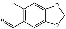 6-氟苯并[D][1,3]二氧戊环-5-甲醛结构式