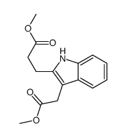 methyl 3-[3-(2-methoxy-2-oxoethyl)-1H-indol-2-yl]propanoate结构式