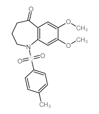 5H-1-Benzazepin-5-one,1,2,3,4-tetrahydro-7,8-dimethoxy-1-[(4-methylphenyl)sulfonyl]- Structure