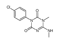 3-(4-chloro-phenyl)-1-methyl-6-methylamino-1H-[1,3,5]triazine-2,4-dione结构式