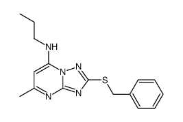 (2-benzylsulfanyl-5-methyl-[1,2,4]triazolo[1,5-a]pyrimidin-7-yl)-propyl-amine Structure