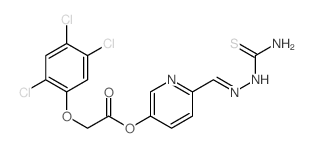 [6-[(carbamothioylhydrazinylidene)methyl]pyridin-3-yl] 2-(2,4,5-trichlorophenoxy)acetate结构式