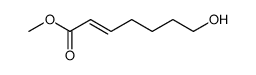 (E)-methyl 7-hydroxyhept-2-enoate结构式
