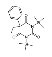 5-Ethyl-5-phenyl-1,3-bis(trimethylsilyl)-2,4,6(1H,3H,5H)-pyrimidinetrione结构式