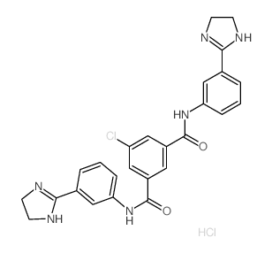 5-chloro-N,N-bis[3-(4,5-dihydro-1H-imidazol-2-yl)phenyl]benzene-1,3-dicarboxamide Structure