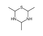 tetrahydro-2,4,6-trimethyl-1,3,5(2H)-thiadiazine结构式