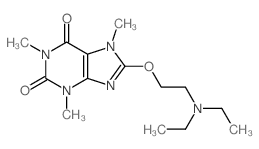 8-(.beta.-Diethylaminoethoxy)caffeine structure