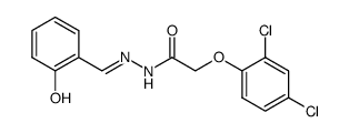 1-[(2,4-dichlorophenoxy)acetyl]-2-(2-hydroxybenzylidene)hydrazine结构式