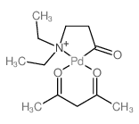 3-diethylaminopropan-1-one; (Z)-4-hydroxypent-3-en-2-one; palladium结构式