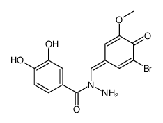 N-[(3-bromo-5-methoxy-4-oxocyclohexa-2,5-dien-1-ylidene)methyl]-3,4-dihydroxybenzohydrazide结构式