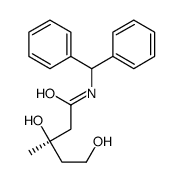 (3R)-N-benzhydryl-3,5-dihydroxy-3-methylpentanamide结构式