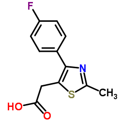 2-(4-(4-氟苯基)-2-甲基噻唑-5-基)乙酸结构式