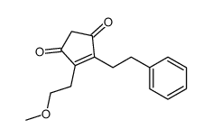 4-(2-methoxyethyl)-5-(2-phenylethyl)cyclopent-4-ene-1,3-dione Structure