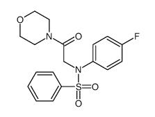 N-(4-fluorophenyl)-N-(2-morpholin-4-yl-2-oxoethyl)benzenesulfonamide结构式
