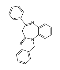 1-benzyl-4-phenyl-1,3-dihydro-benzo[b][1,4]diazepine-2-thione结构式