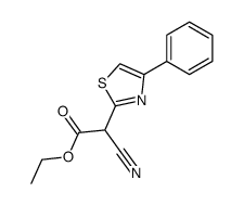 2-[ethoxycarbonyl(cyano)methyl]-4-phenylthiazole Structure