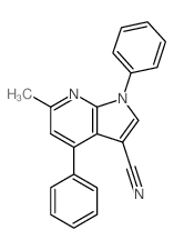 3-methyl-5,9-diphenyl-2,9-diazabicyclo[4.3.0]nona-1,3,5,7-tetraene-7-carbonitrile structure