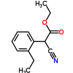 Benzeneacetic acid, alpha-cyano-2-ethyl-, ethyl ester (9CI) Structure