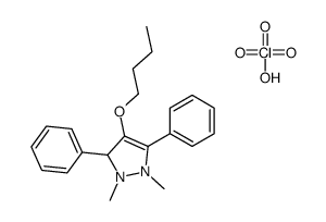 4-butoxy-1,2-dimethyl-3,5-diphenyl-1,3-dihydropyrazol-1-ium,perchlorate Structure