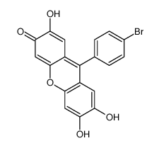 9-(4-bromophenyl)-2,6,7-trihydroxyxanthen-3-one结构式