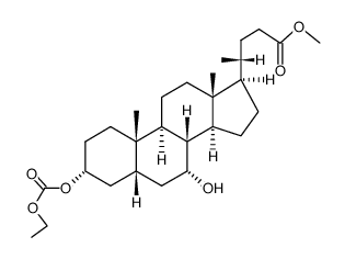 (3α,5β,7α)-3-[(Ethoxycarbonyl)oxy]-7-hydroxycholan-24-oic Acid Methyl Ester Structure