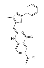 4-methyl-2-phenyl-thiazole-5-carbaldehyde (2,4-dinitro-phenyl)-hydrazone结构式