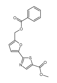 2-(5-benzoyloxymethyl-furan-2-yl)-thiazole-5-carboxylic acid methyl ester Structure