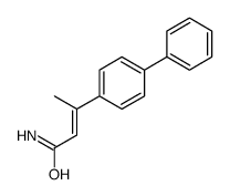 3-(4-phenylphenyl)but-2-enamide结构式