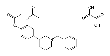 [2-acetyloxy-4-(1-benzylpiperidin-3-yl)phenyl] acetate,oxalic acid Structure